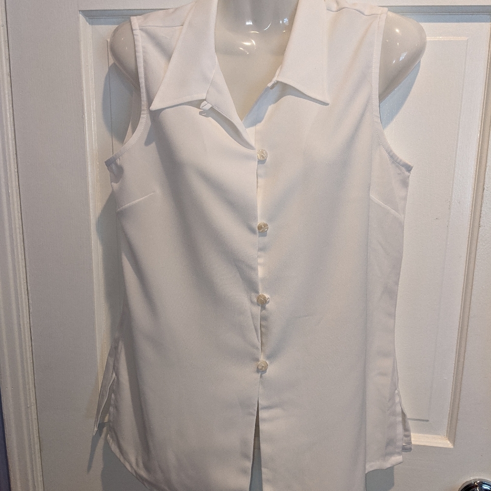 Kathie Lee Collection Blouse Sleeveless Size S
